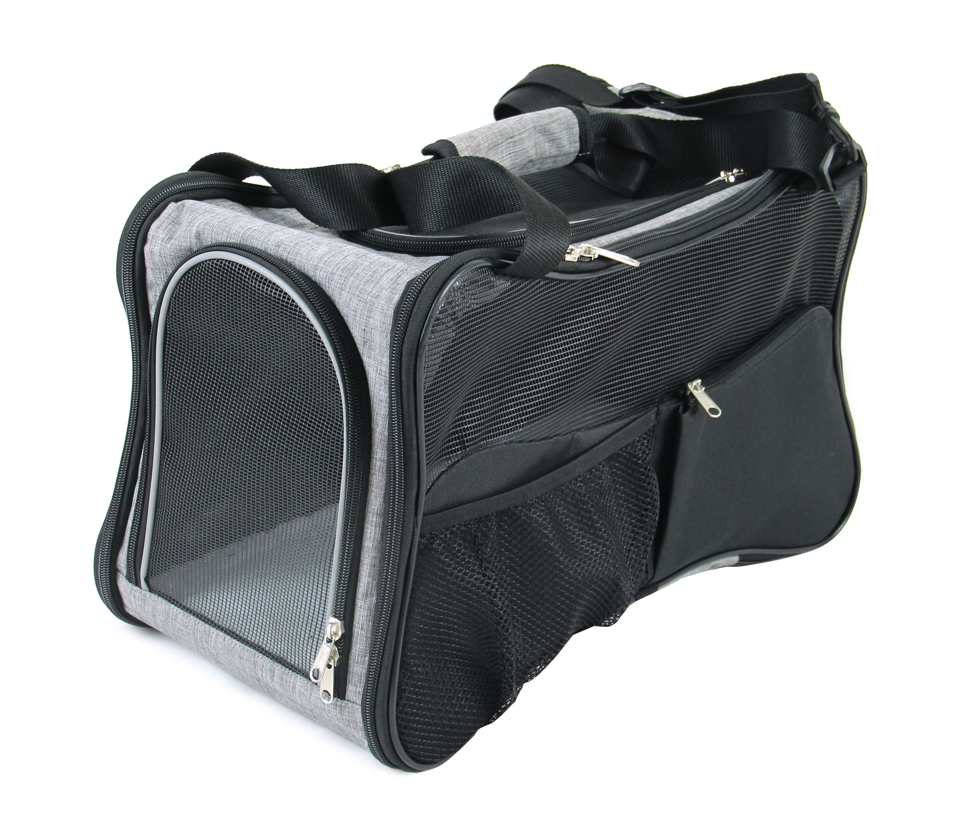 swisspet Transporttasche Mora schwarz/grau