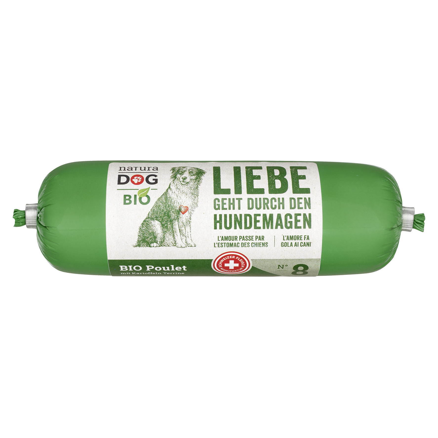 naturaDog BIO SUISSE Wurst mit Huhn Kartoffel - Terrine 200g
