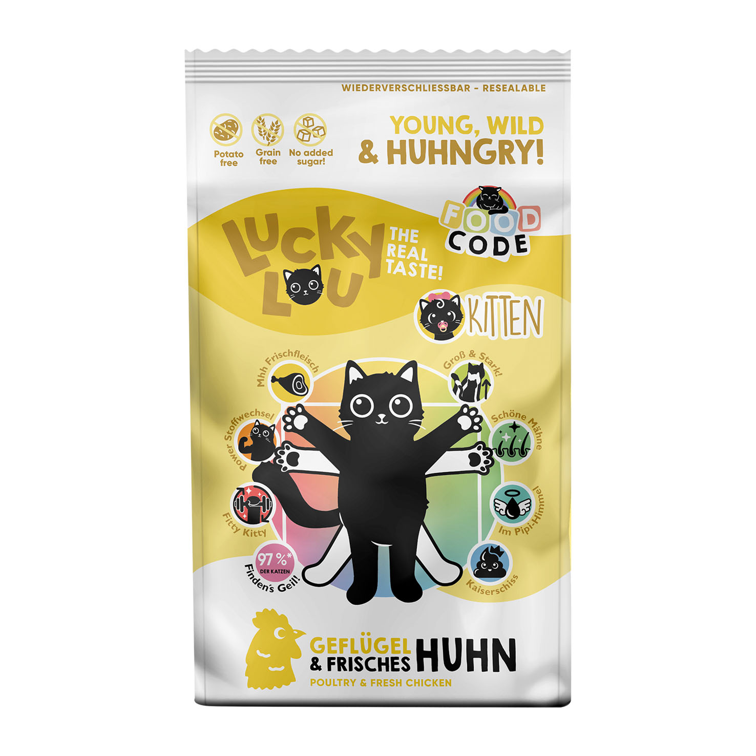Lucky Lou Kitten Geflügel & Huhn, 1.7kg