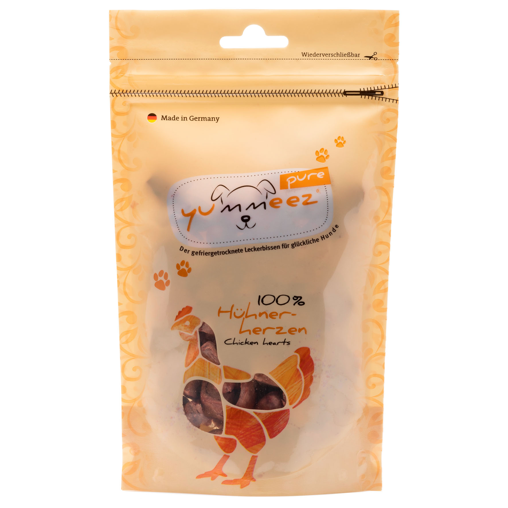Yummeez pure coeurs de poulet, 35g