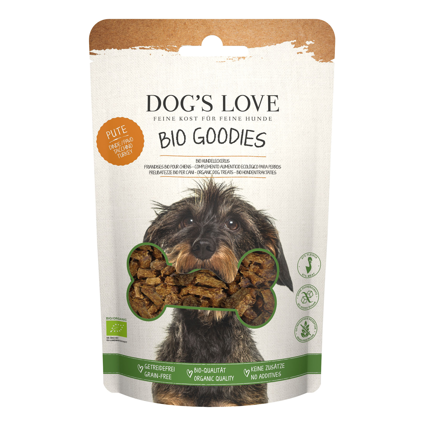DOG'S LOVE Goodies 100% Bio mit Pute