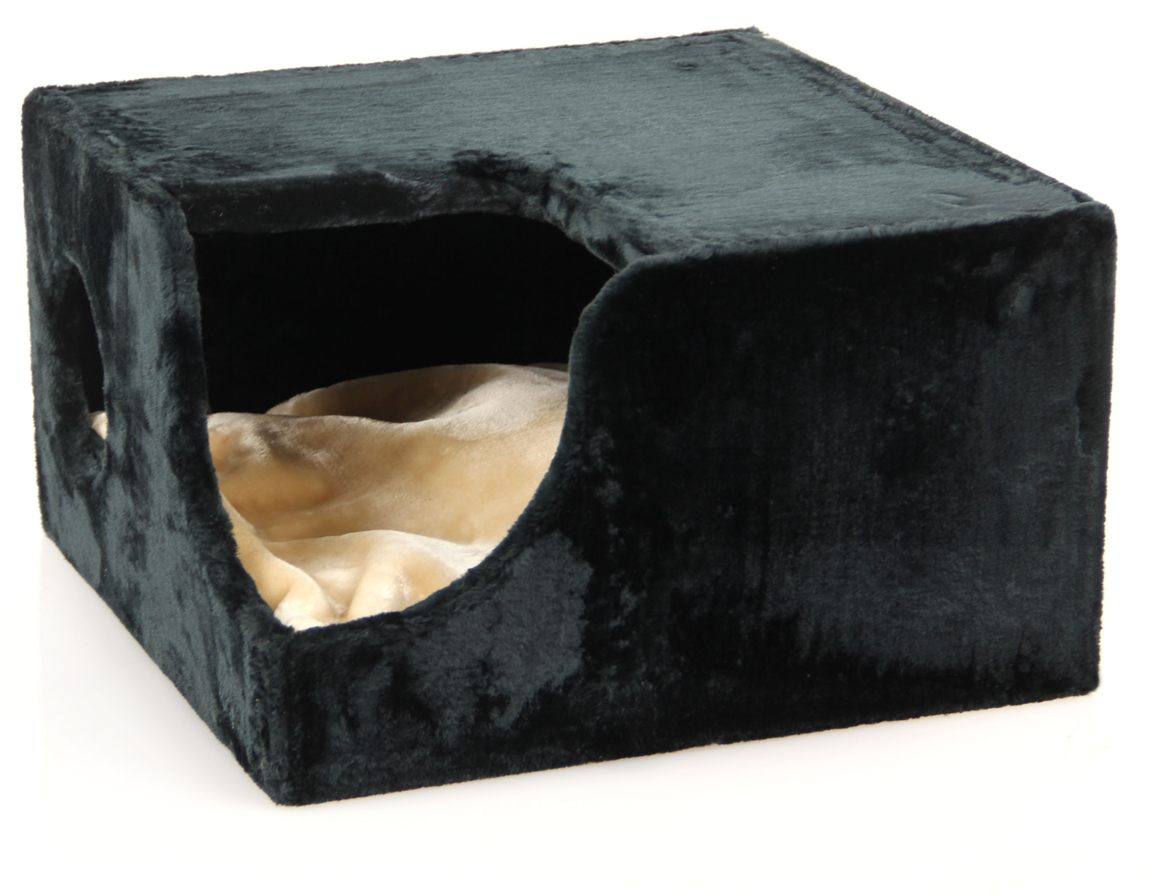 Chillout Box schwarz mit Kissen, 52x52x30cm