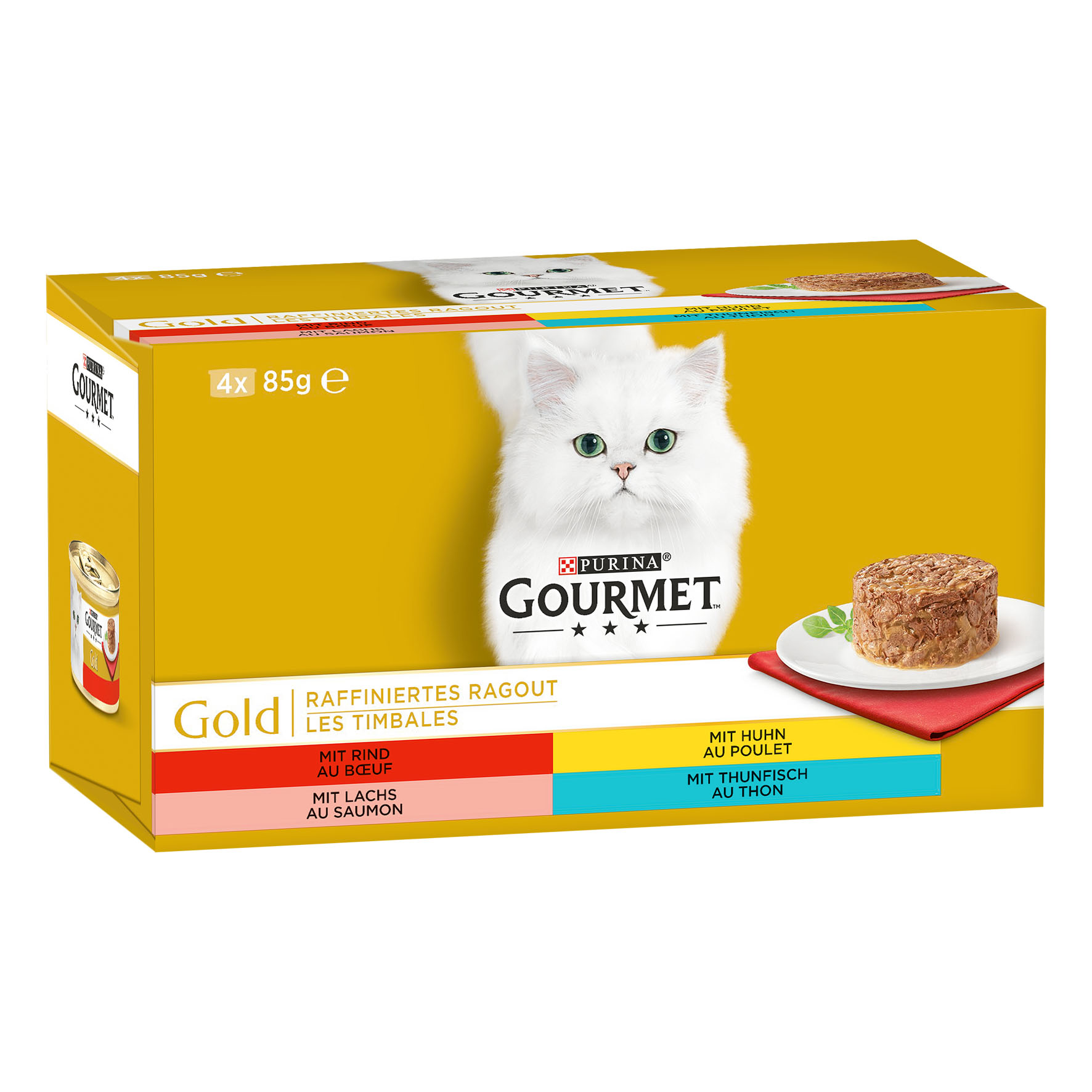 Purina Gourmet Gold Raffiniertes Ragout, 4x85g