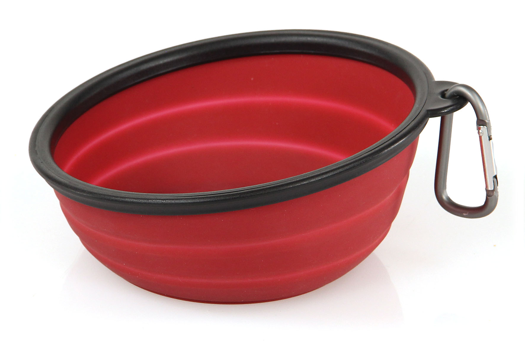 swisspet Travelbowl Roby, dunkelrot, ø16.7cm, 5-7cm, 473ml
