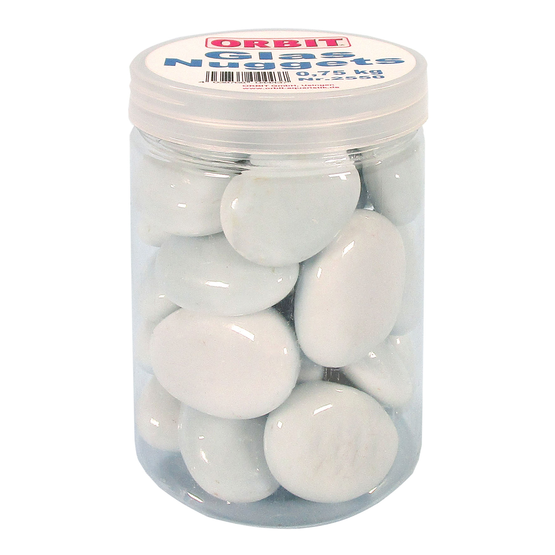 Orbit pépites en verre blanches, 0.75kg