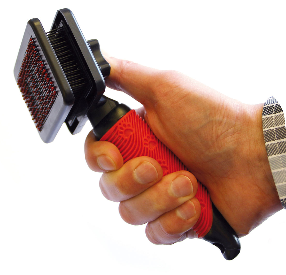 swisspet brosse à picots de protection avec système à rétraction