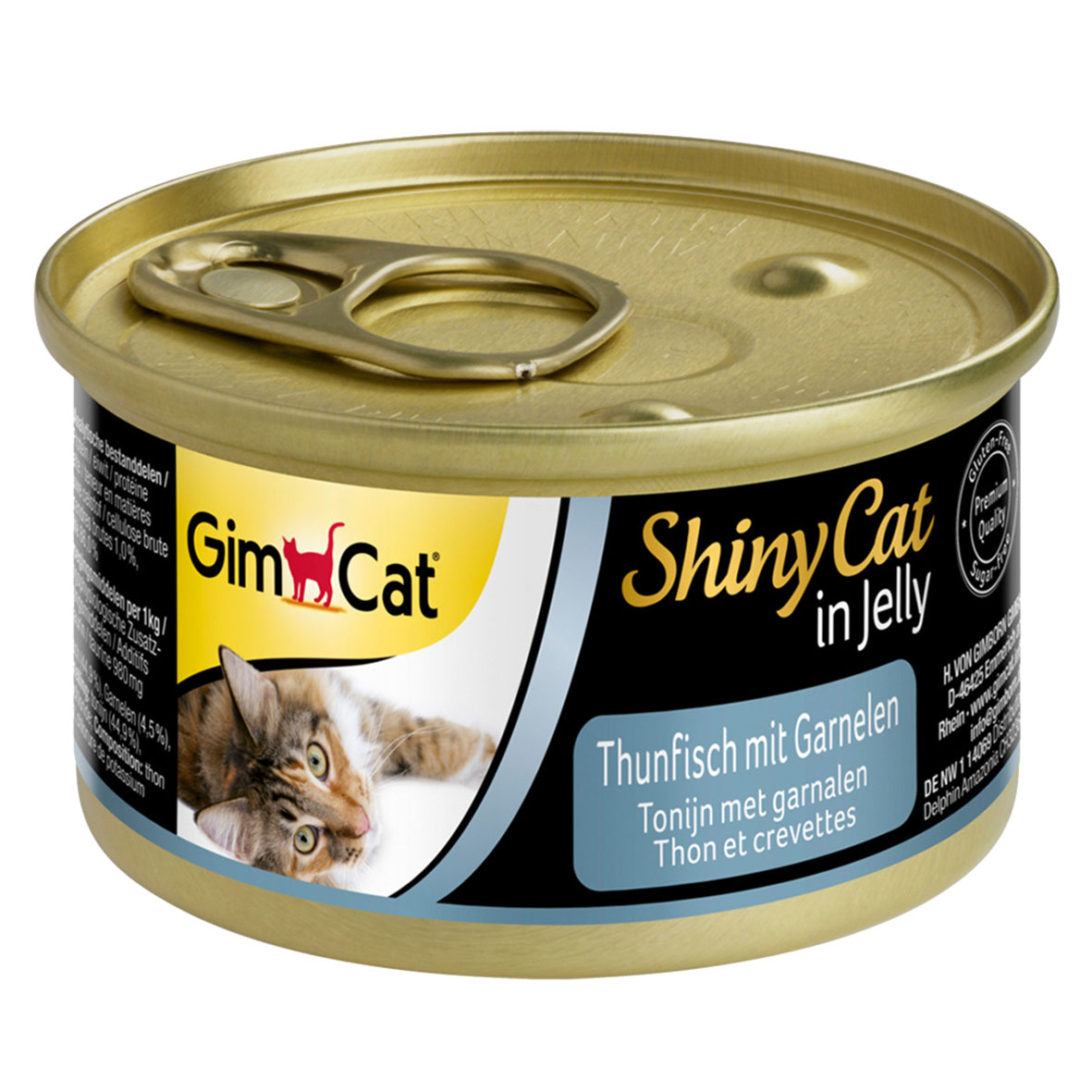 GimCat ShinyCat Thon & Crevettes, 6x70g