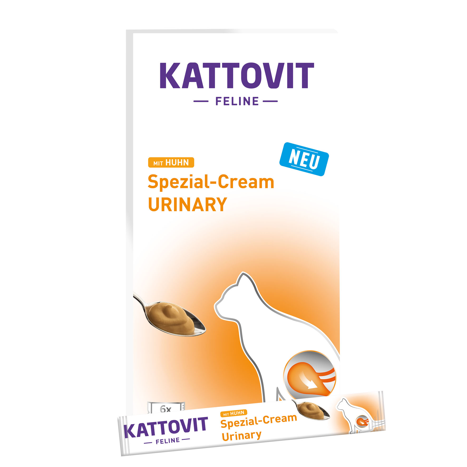 Kattovit Special Cream Urinary con Pollo, 6x15g