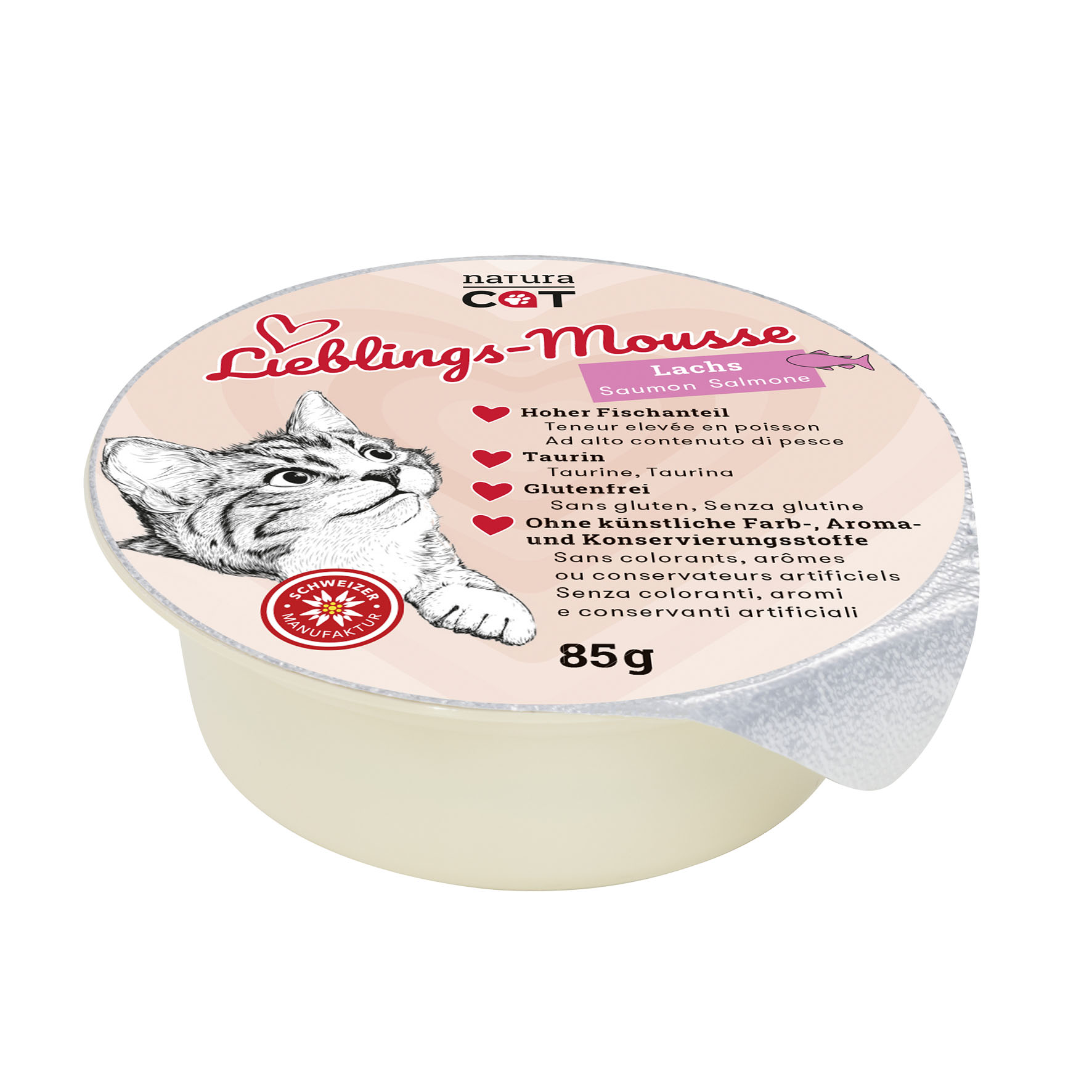 NaturaCat Lieblings-Mousse Lachs, 12x85g