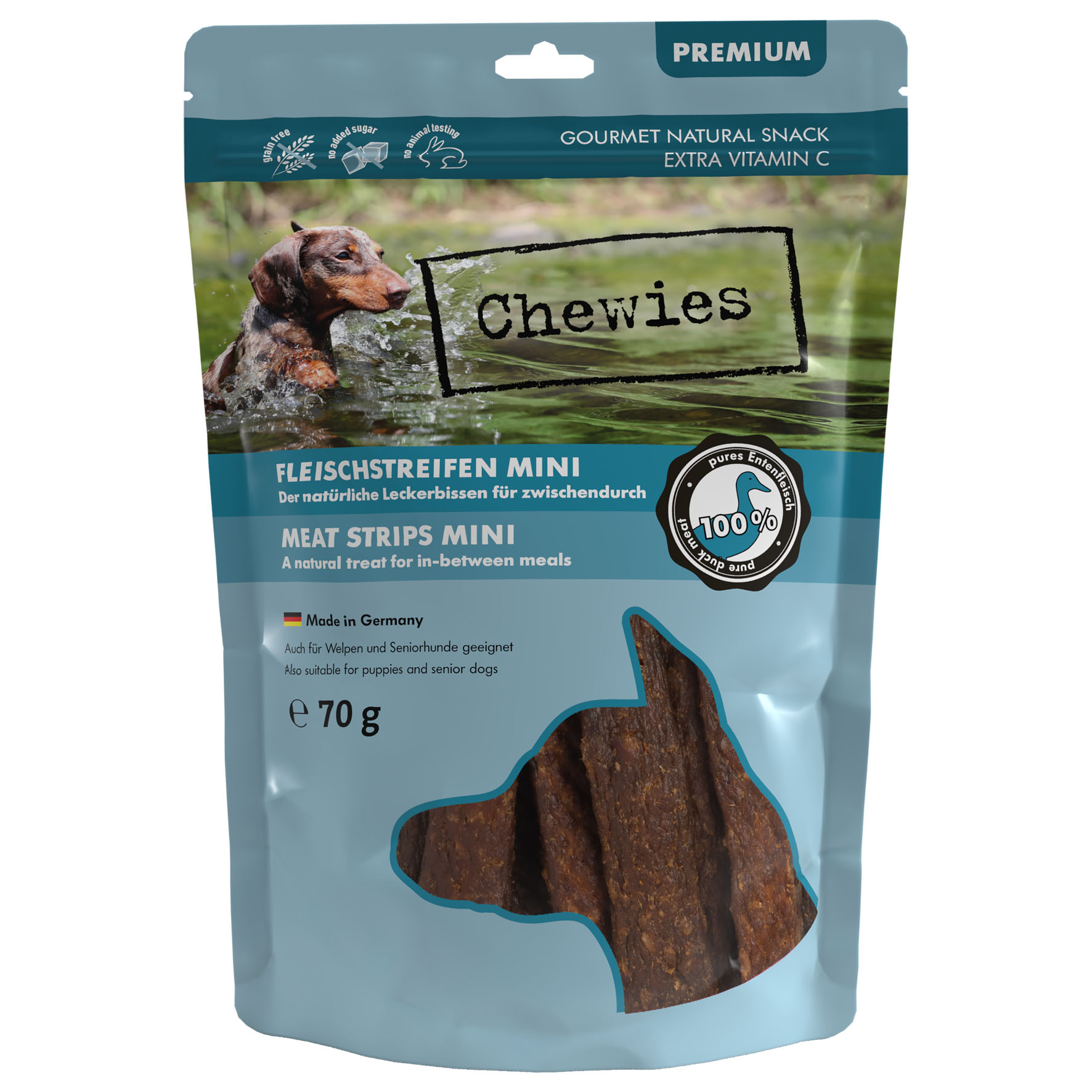 Chewies bandes de viande Mini canard, 70g