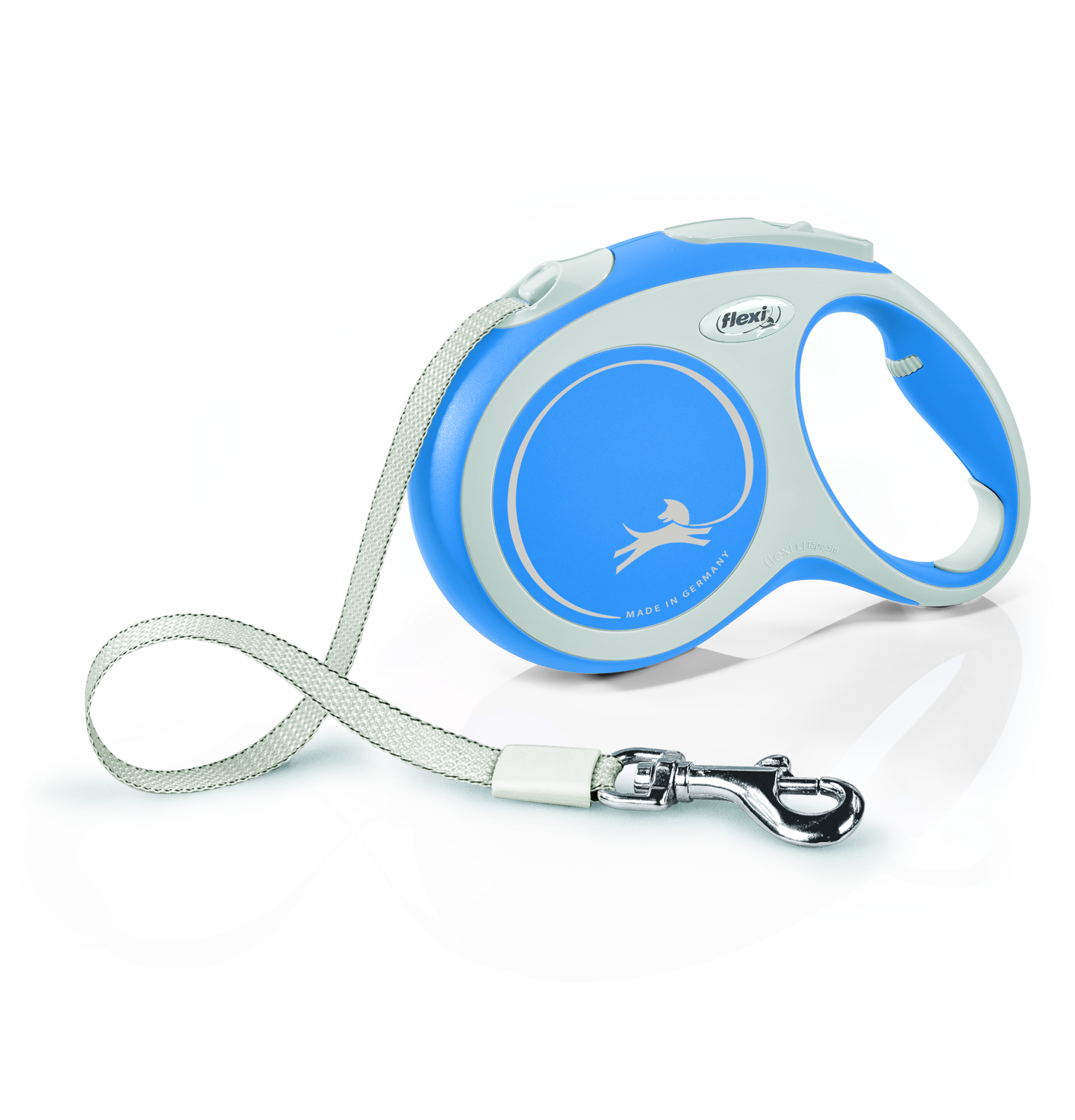 Flexi New Comfort, sangle, taille L, 5m, bleu