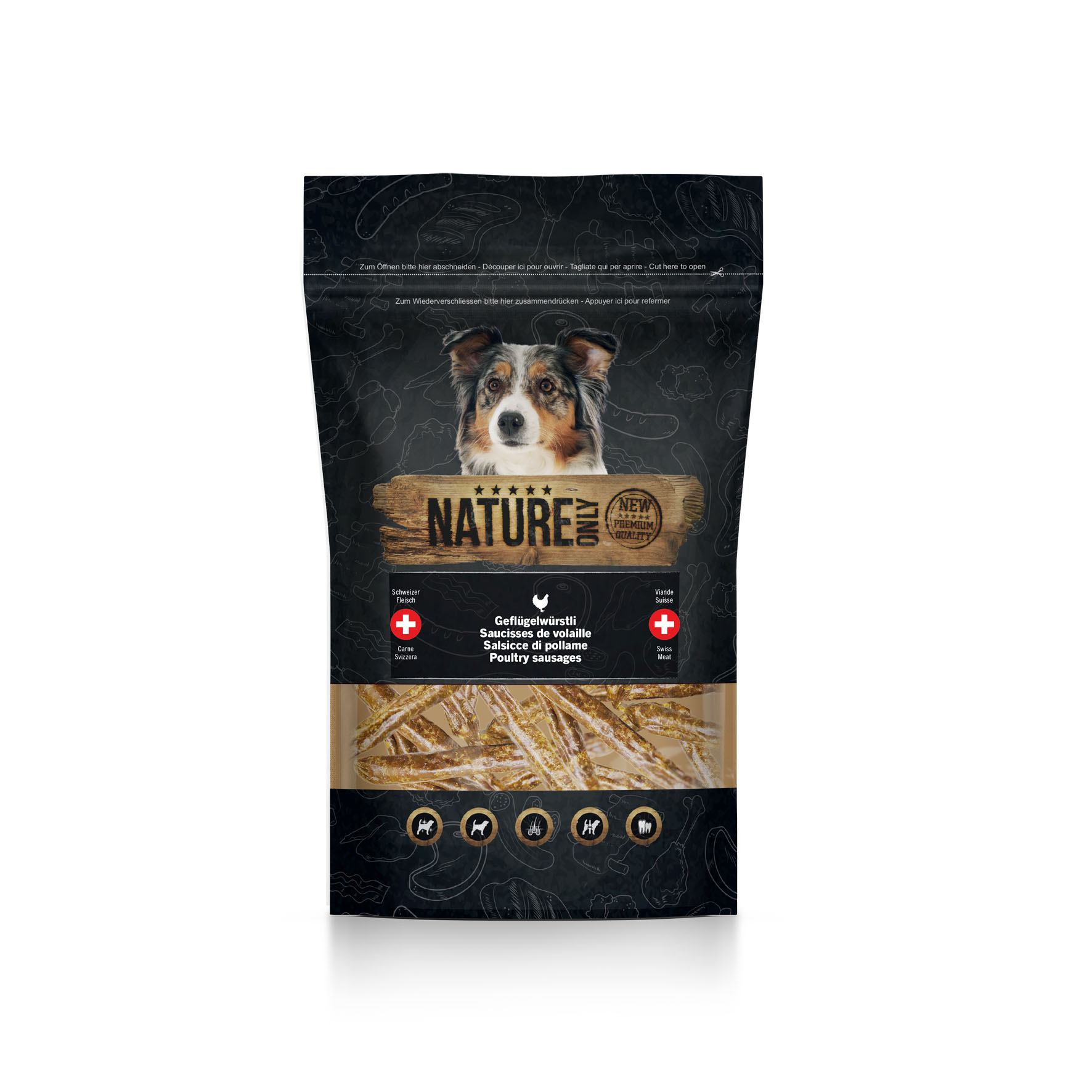 Nature Only Saucisses de volaille – viande suisse, 70g