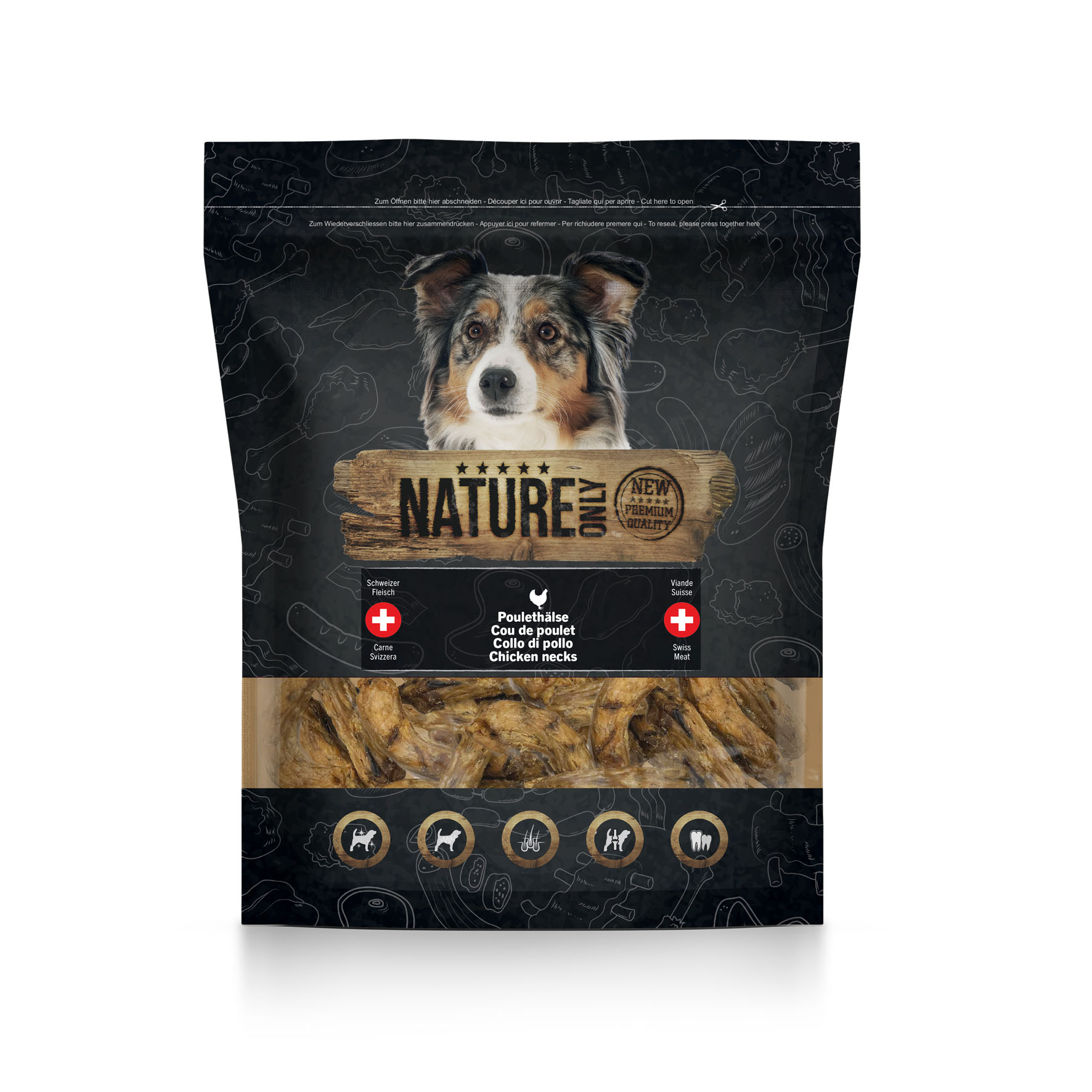 Nature Only cou de poulet – viande suisse, 480g