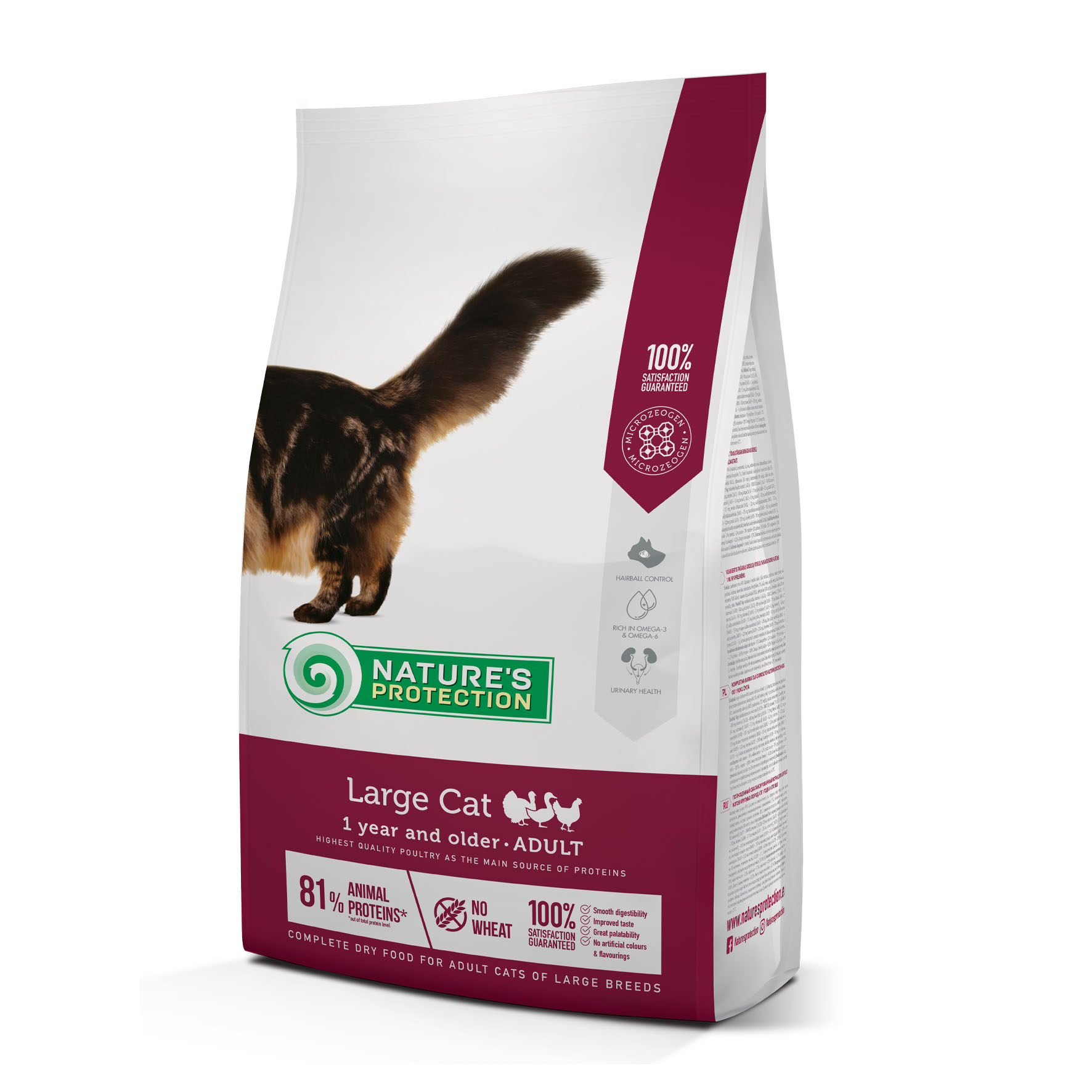 Nature's Protection Large Cat für Katzen ab 1 Jahr mit Geflügel, 2kg