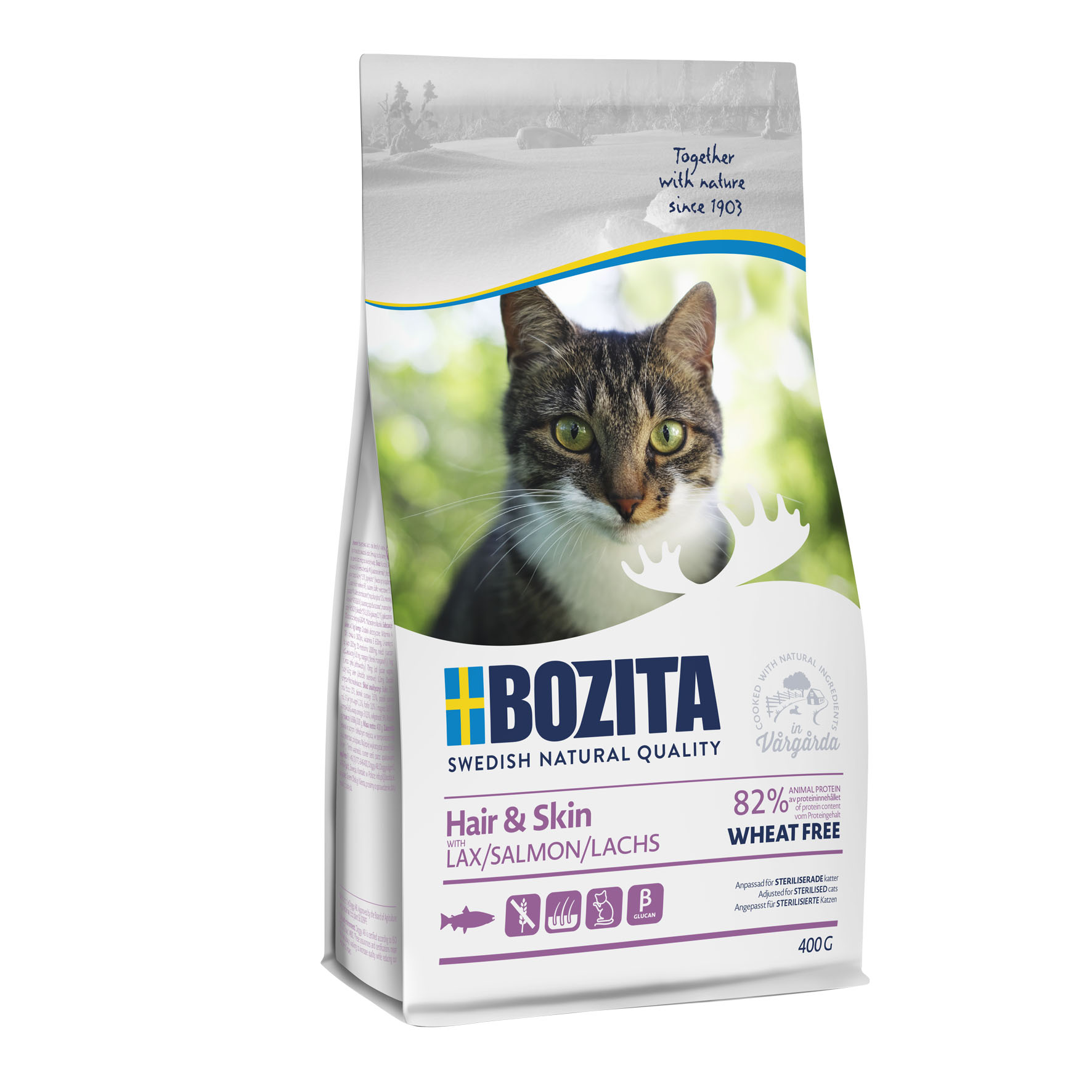 Bozita Hair & Skin Wheat free Salmon, 400g
