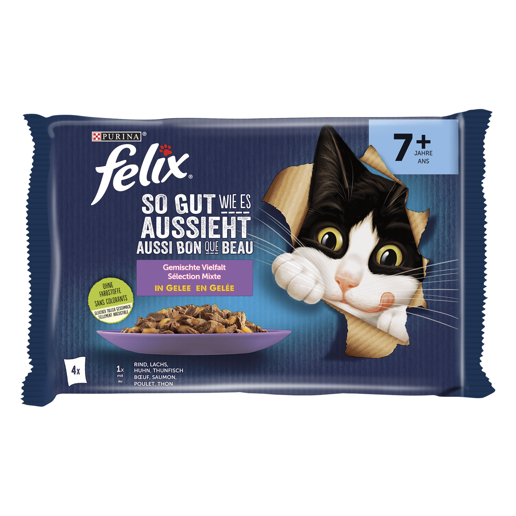 Felix Senior 7+ Fleisch & Fisch, 4x85g