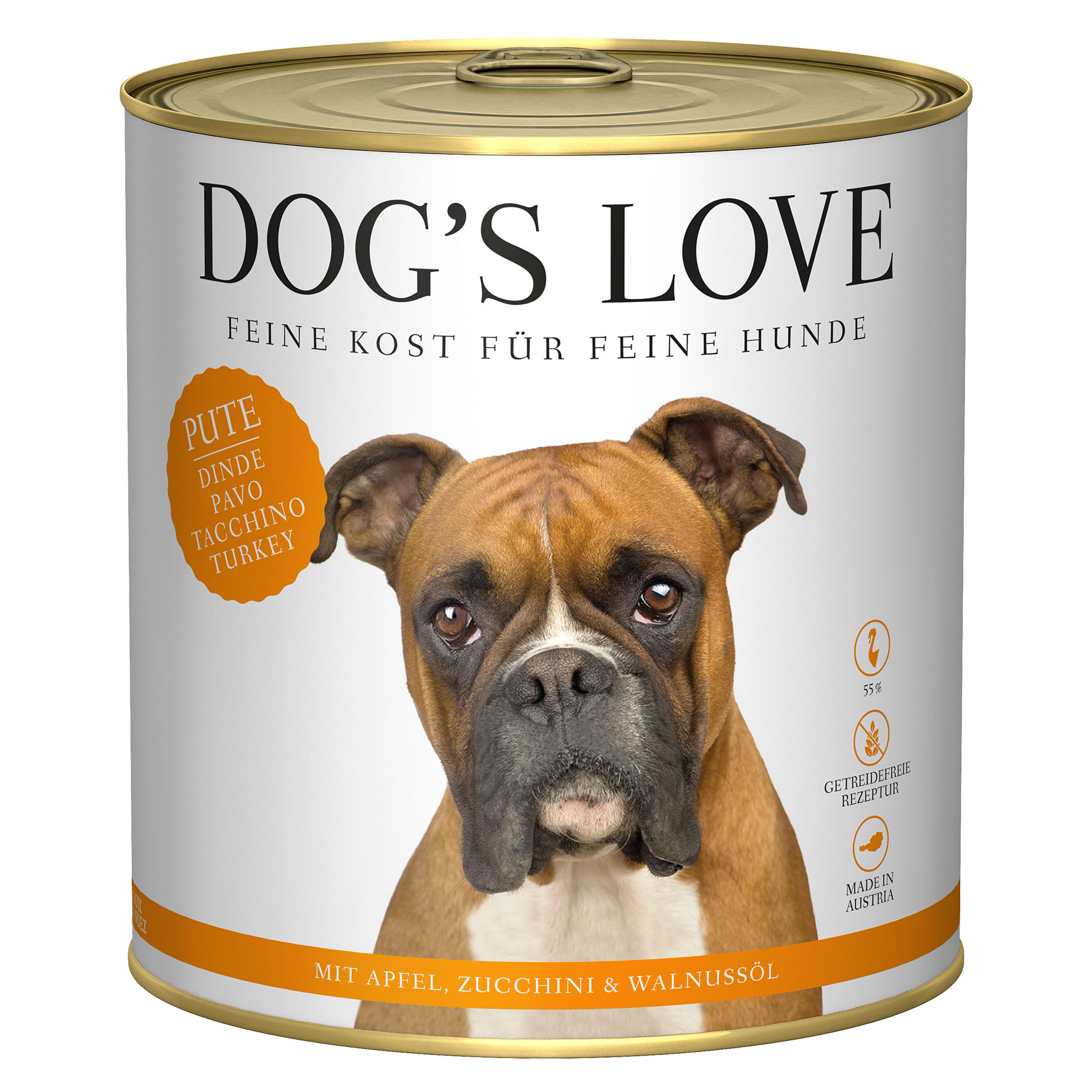 Dog‘s Love Classic Adult Truthahn, Apfel, Zucchini & Walnussöl, 800g