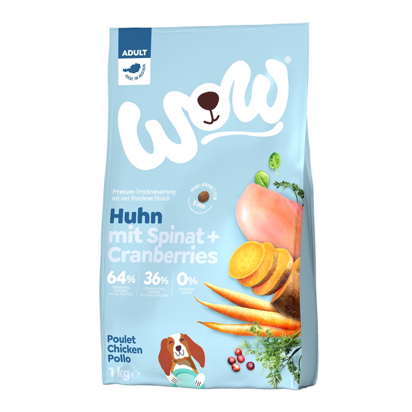 WOW Adult Mini Huhn mit Randen, 1kg