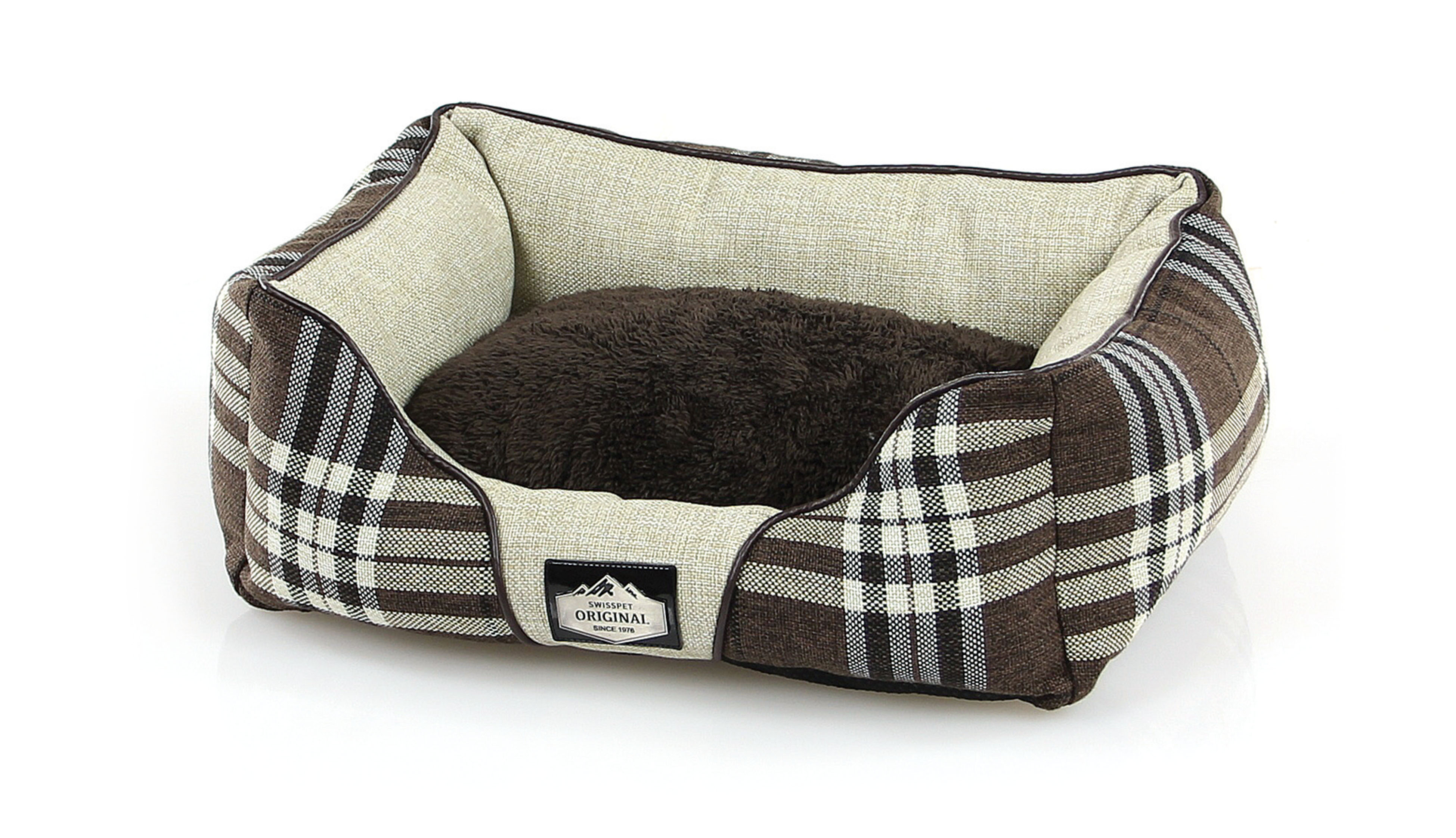 swisspet Plüsch Hunde- & Katzenbett Extra-Soft Lomma, eckig