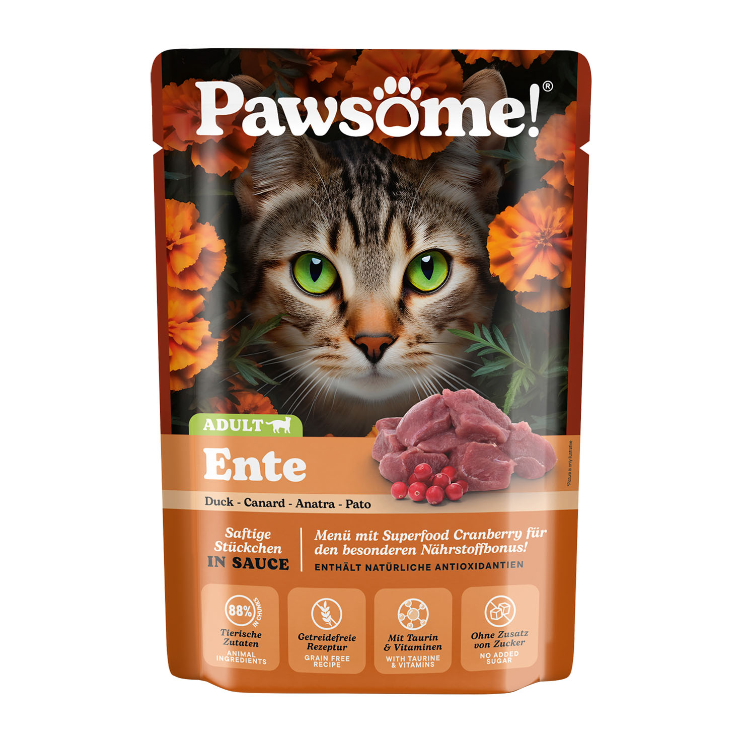 Pawsome Adult Ente 85g