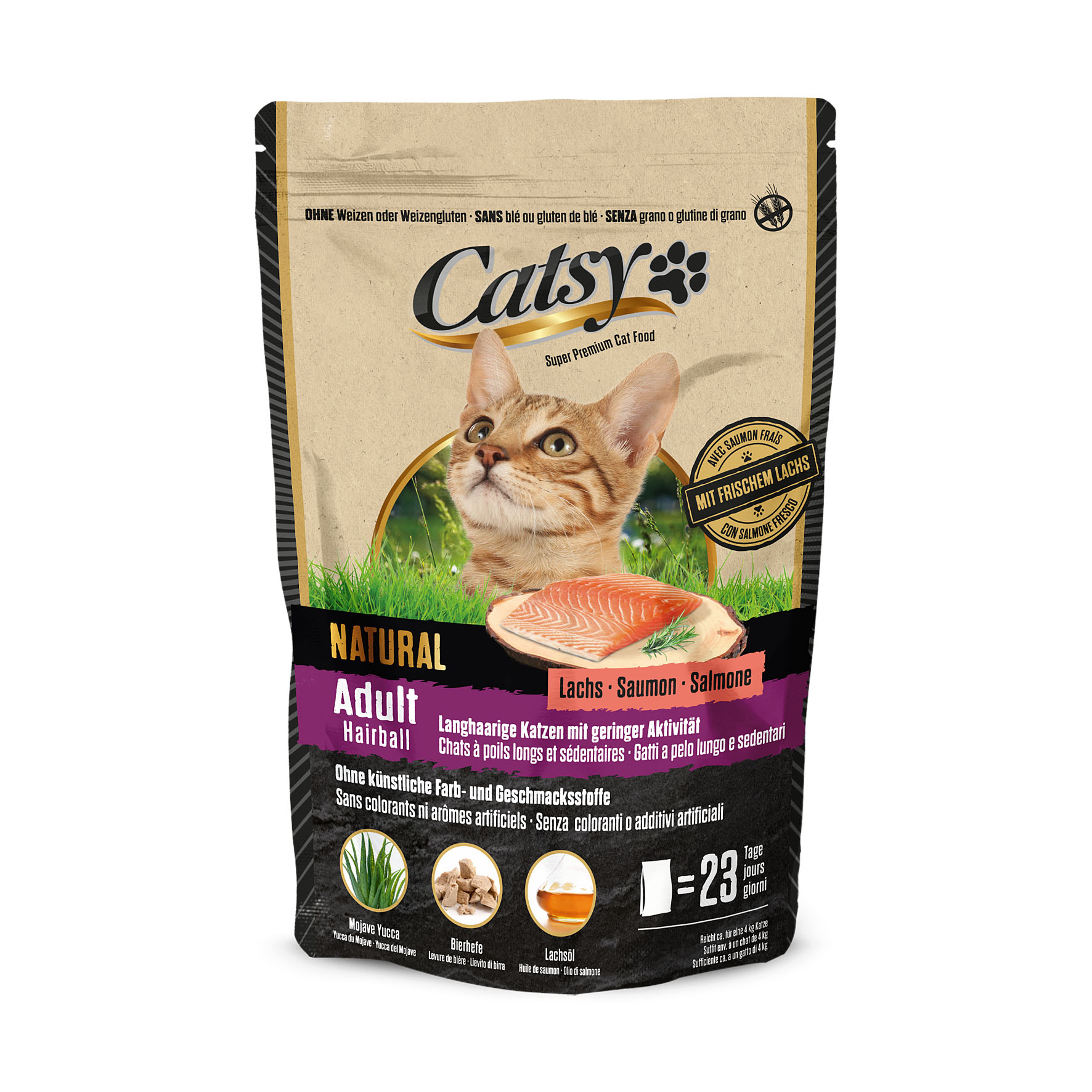 Catsy Adult Hairball mit Lachs, 1kg