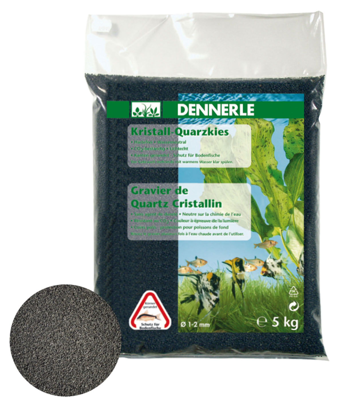 Dennerle Kristall Quarzkies, diamantschwarz, 10kg