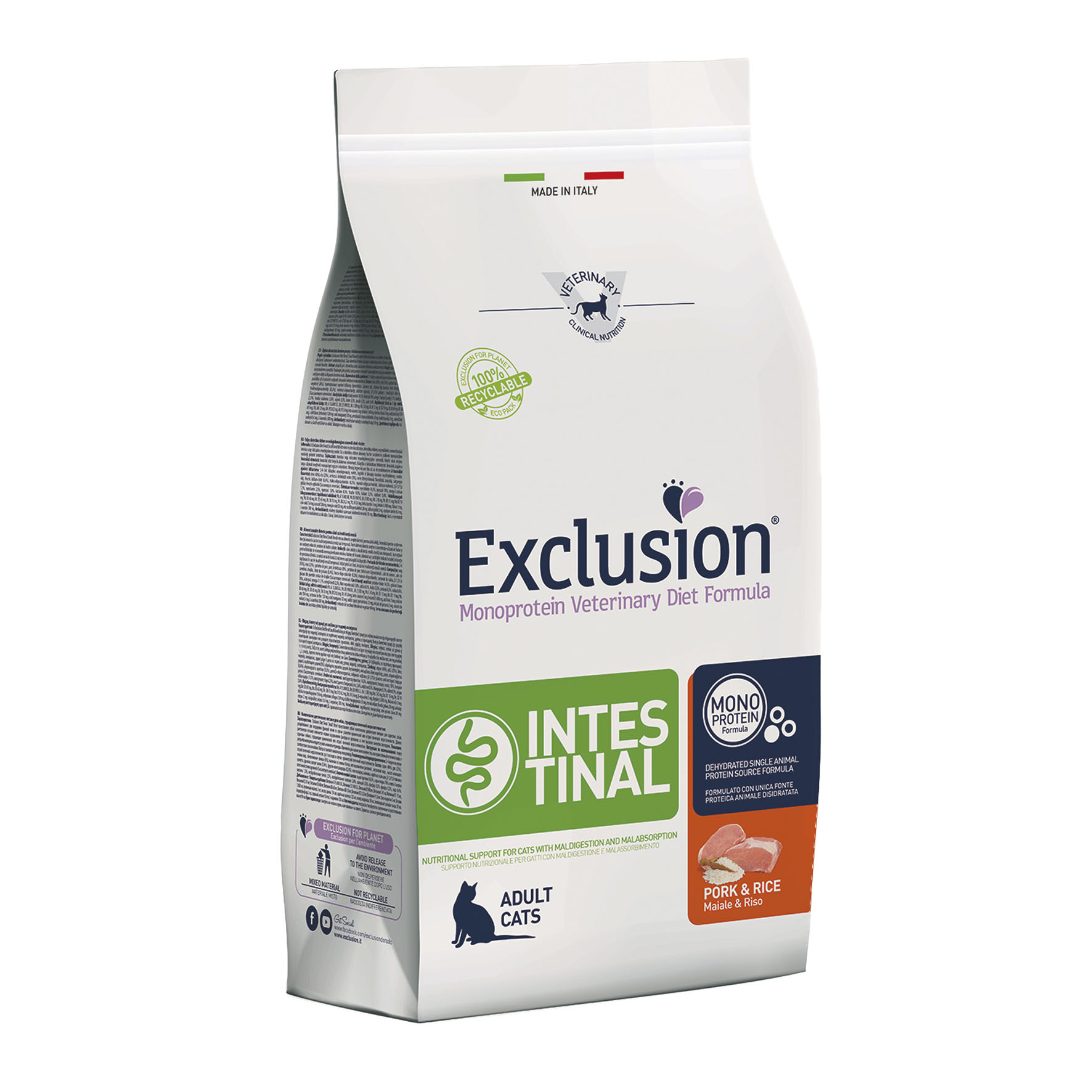 Exclusion Cat VET INTESTINAL Pork & Rice 1,5kg