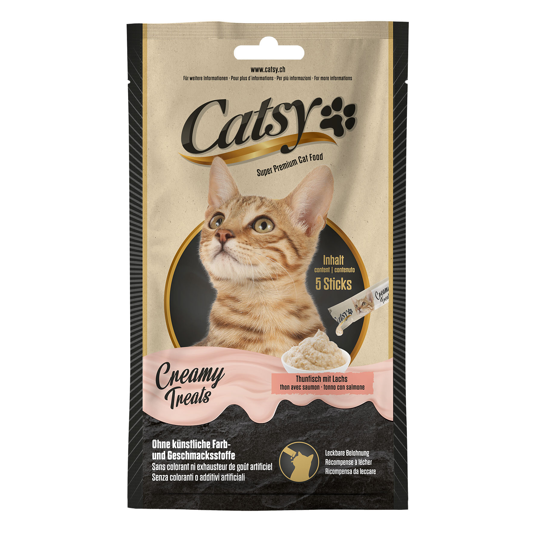Catsy Creamy Treats Snacks Thunfisch mit Lachs