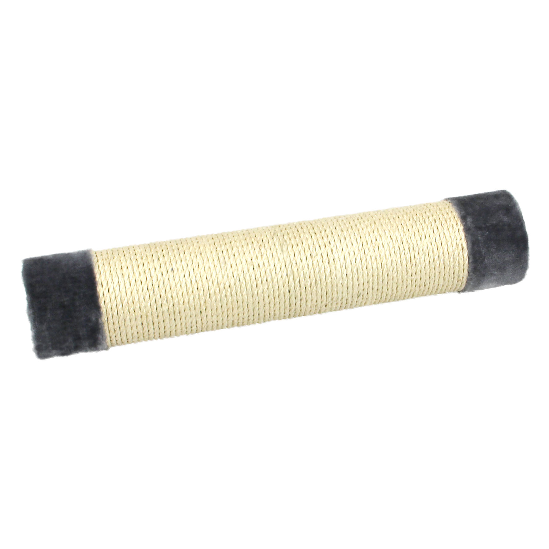 Säule Sisal mit Plüsch 60cm, D=12cm, grau