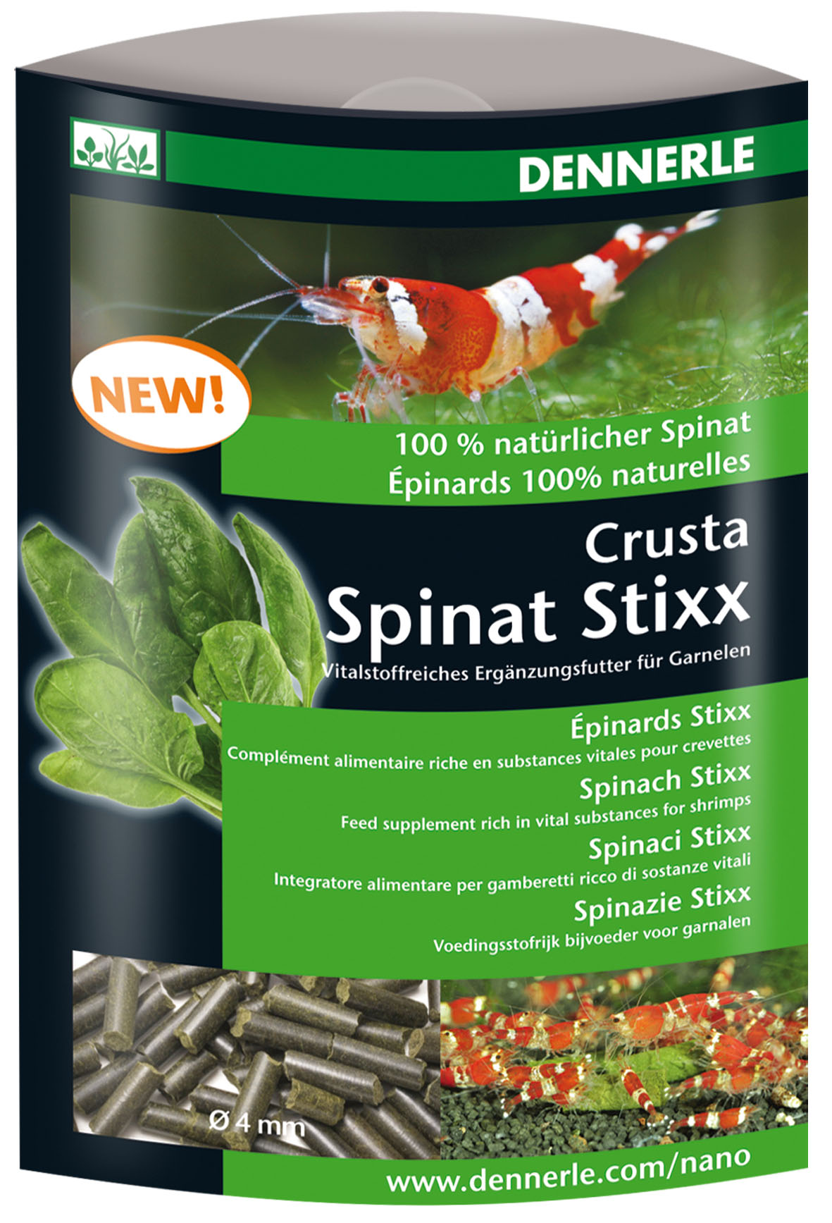 Dennerle Nano Crusta Spinat Stixx, 30g