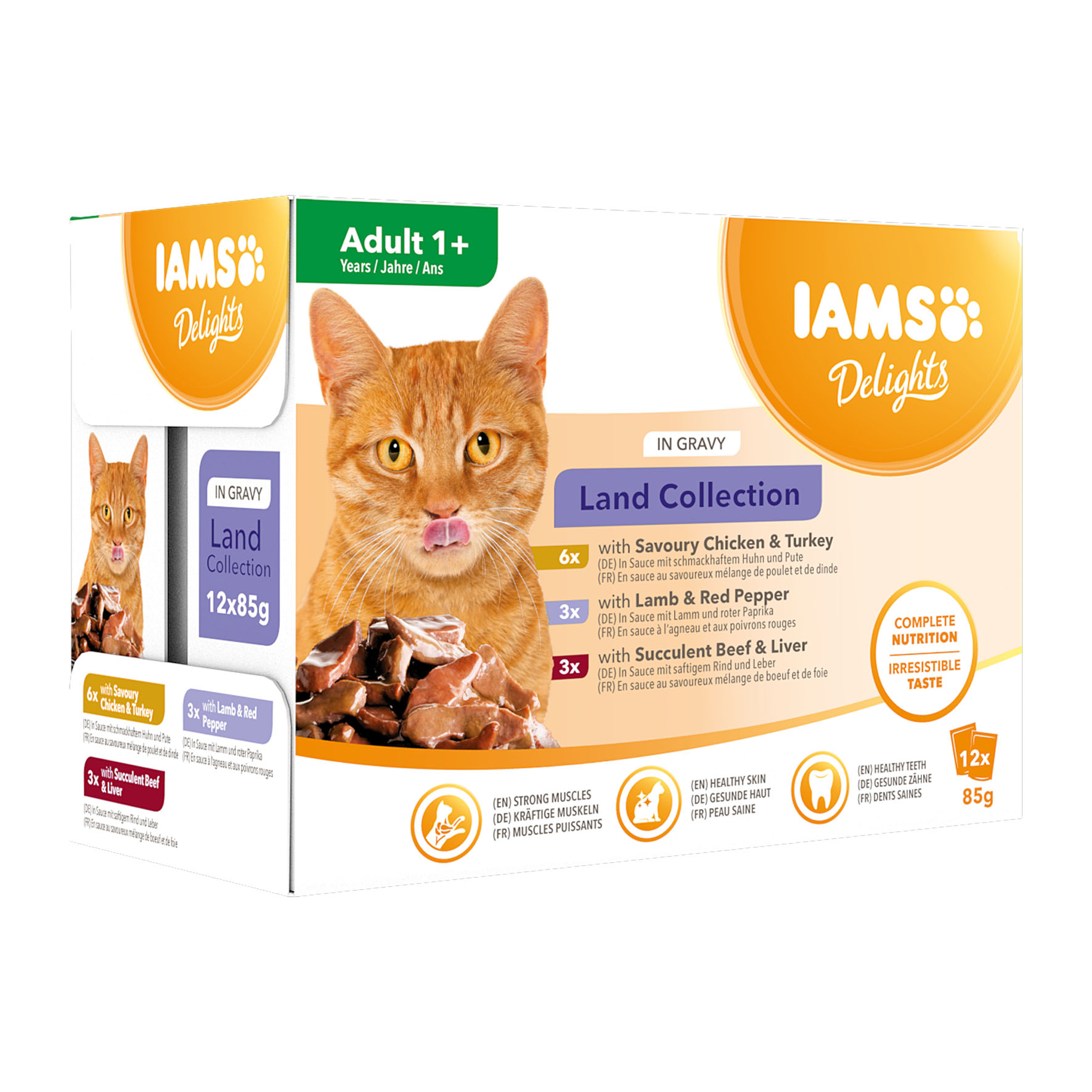 Iams Delights Adult Land Mix 12x85g