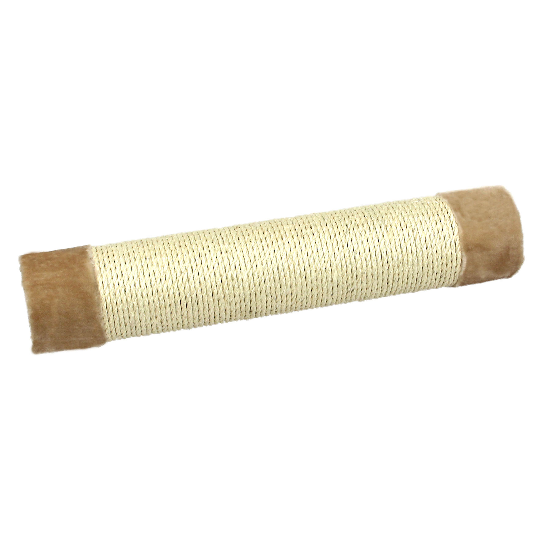 Säule Sisal mit Plüsch 60cm, D=12cm, beige