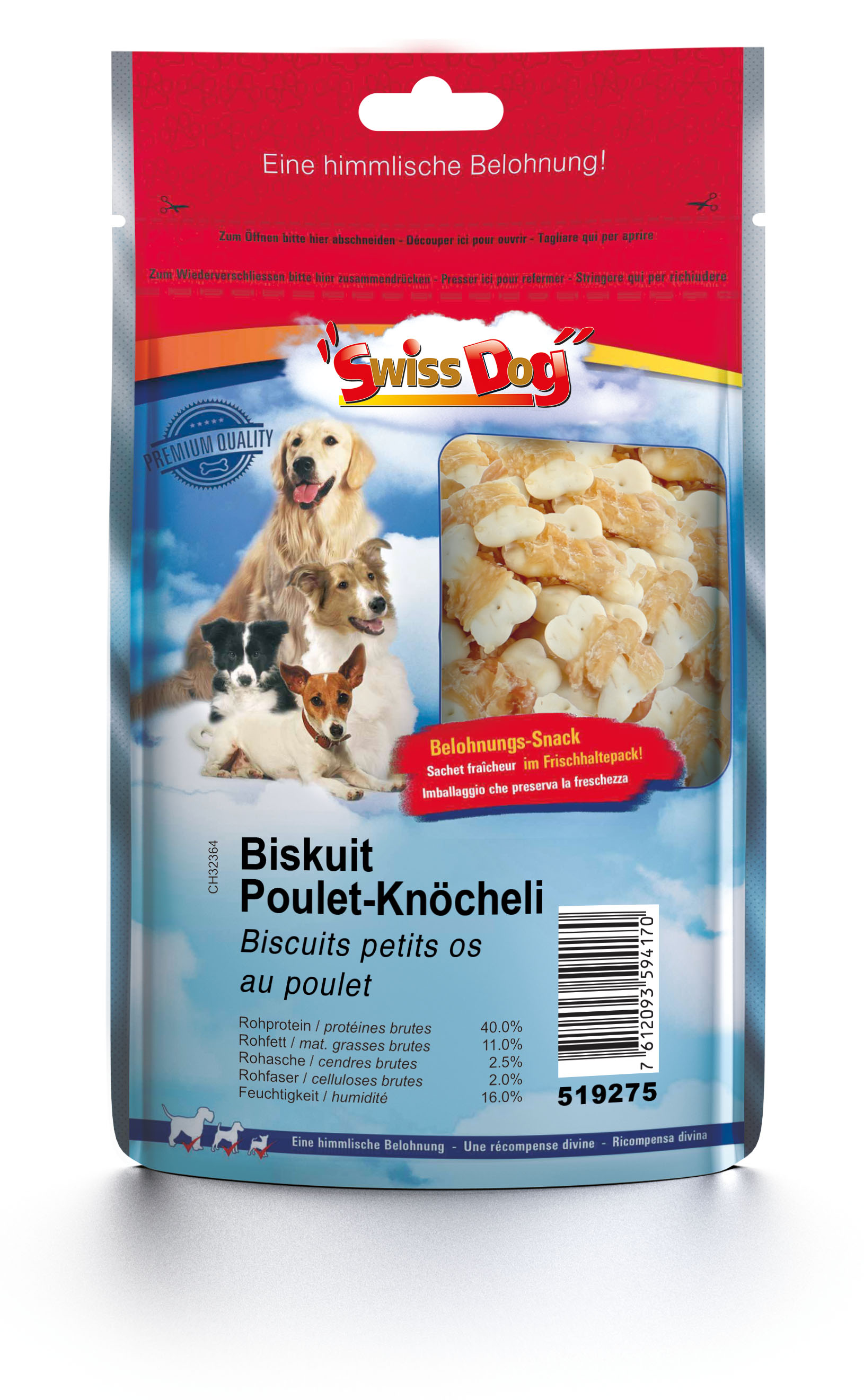 Foodwaste-SwissDog Biskuit Poulet-Knöchli