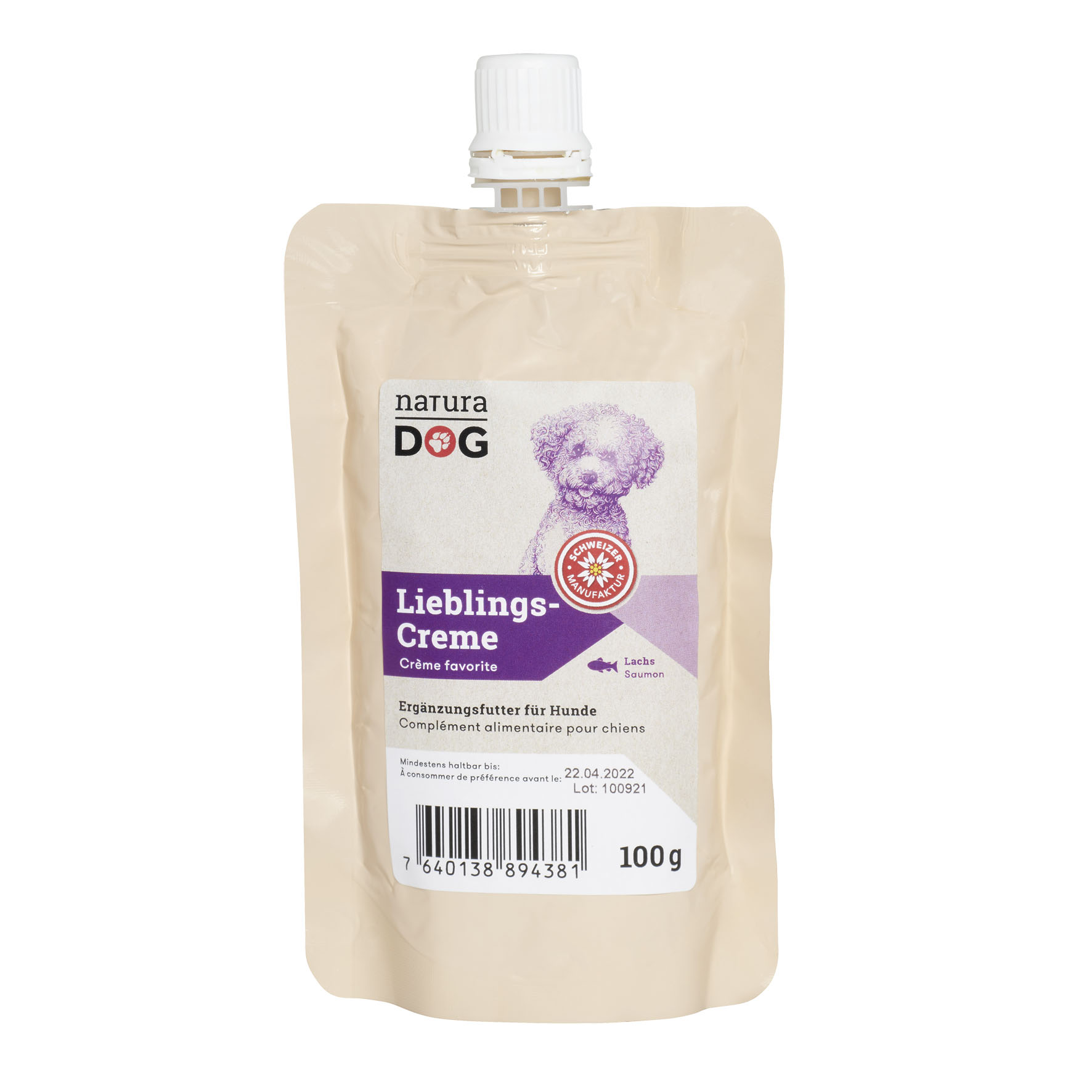 NaturaDog Lieblingscreme Lachs, 100g