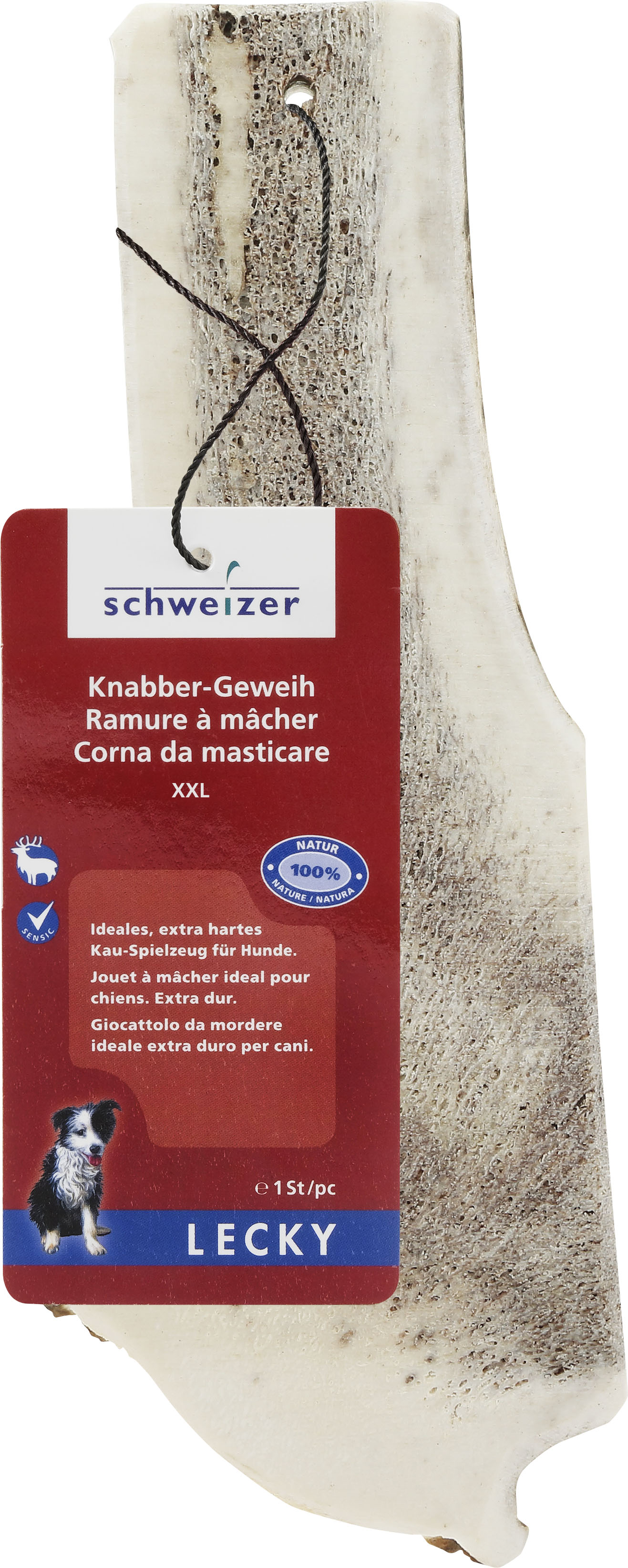 Lecky Knabber-Geweih halbiert XXL, 260g